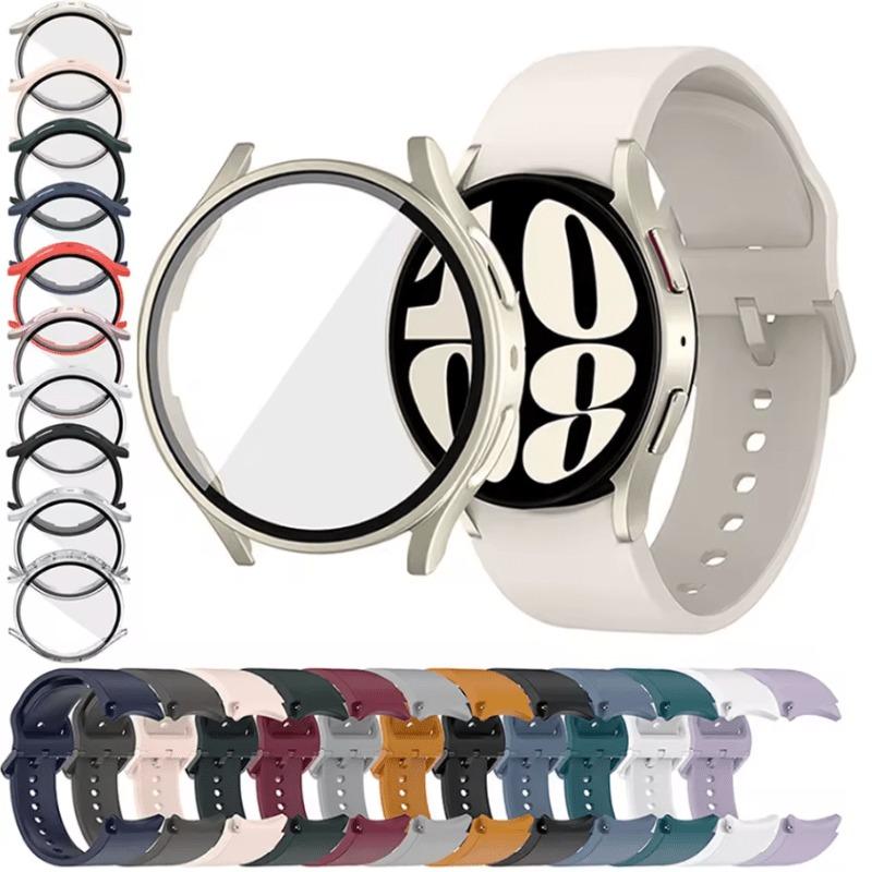 erorex For Samsung Galaxy Watch 7 44Mm Silicone Watch Band With Pc Case(Dark Blue) - Image 2