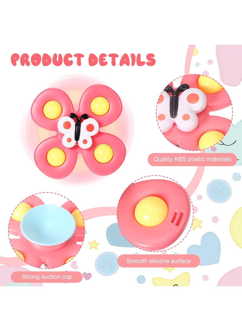 Leitee Leitee 9 Pcs Suction Cup Toys Bath Toys Sensory Strong Suction Cup Toys Spinner Dimple Toy Birthday Gifts for Early Education Bathtub Dining Chairs 3 StylesCute Style  - Image 3