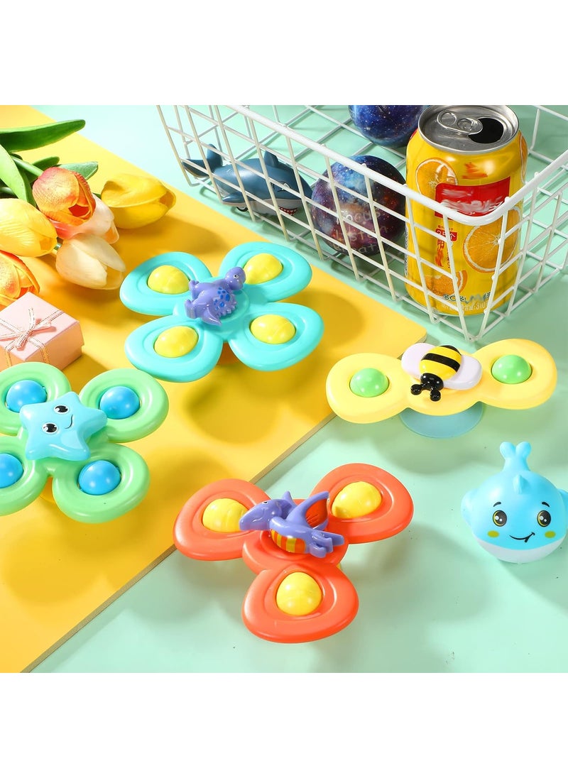 Leitee Leitee 9 Pcs Suction Cup Toys Bath Toys Sensory Strong Suction Cup Toys Spinner Dimple Toy Birthday Gifts for Early Education Bathtub Dining Chairs 3 StylesCute Style  - Image 4