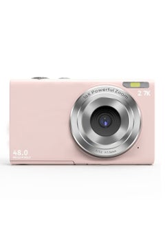 LIMOS 2.4 inch 48MP 16X Zoom 2.7K Full HD Digital Camera Children Card Camera, UK Plug (Pink)  - Image 1