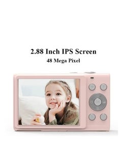 LIMOS 2.4 inch 48MP 16X Zoom 2.7K Full HD Digital Camera Children Card Camera, UK Plug (Pink)  - Image 2