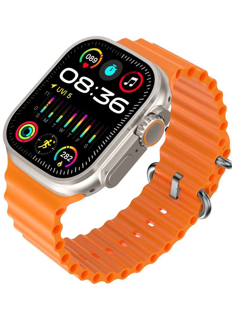 AROAQ - T900 Ultra 2 GS Big 2.3 Infinite Display Series 9 Super Fast Ultra Smartwatch Orange - Image 1