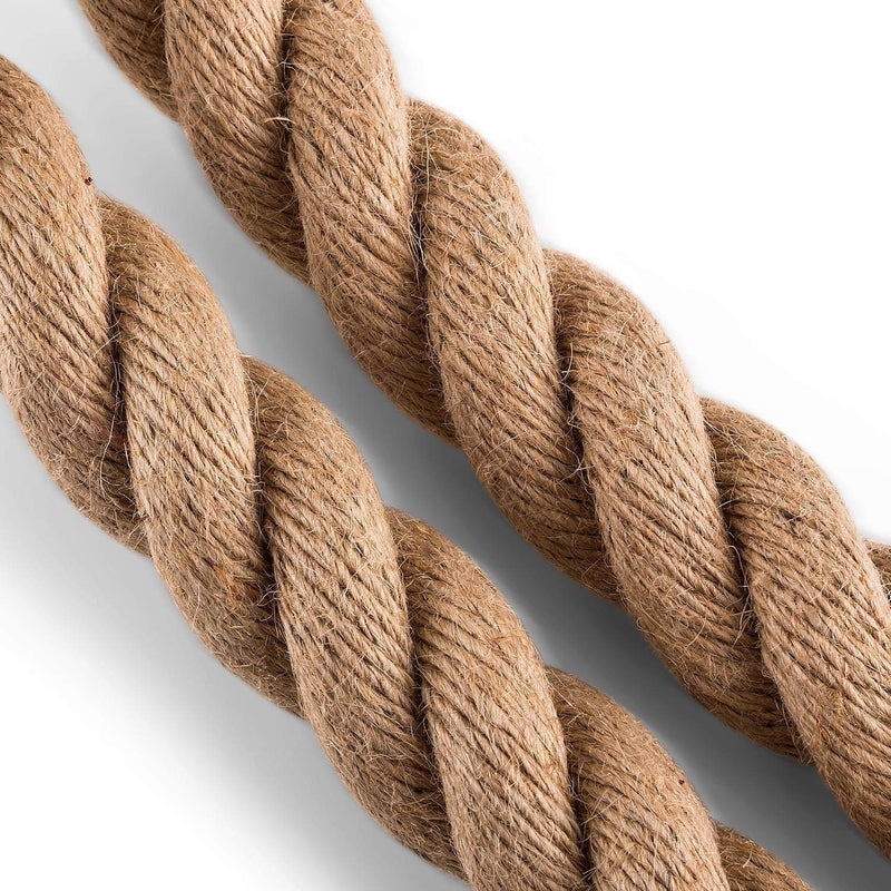 UPHILL ® Sporting Jute Climbing Rope 16 ft 38 mm Thickness | Iron Handle u Shape joot Climbing Rope - Image 2