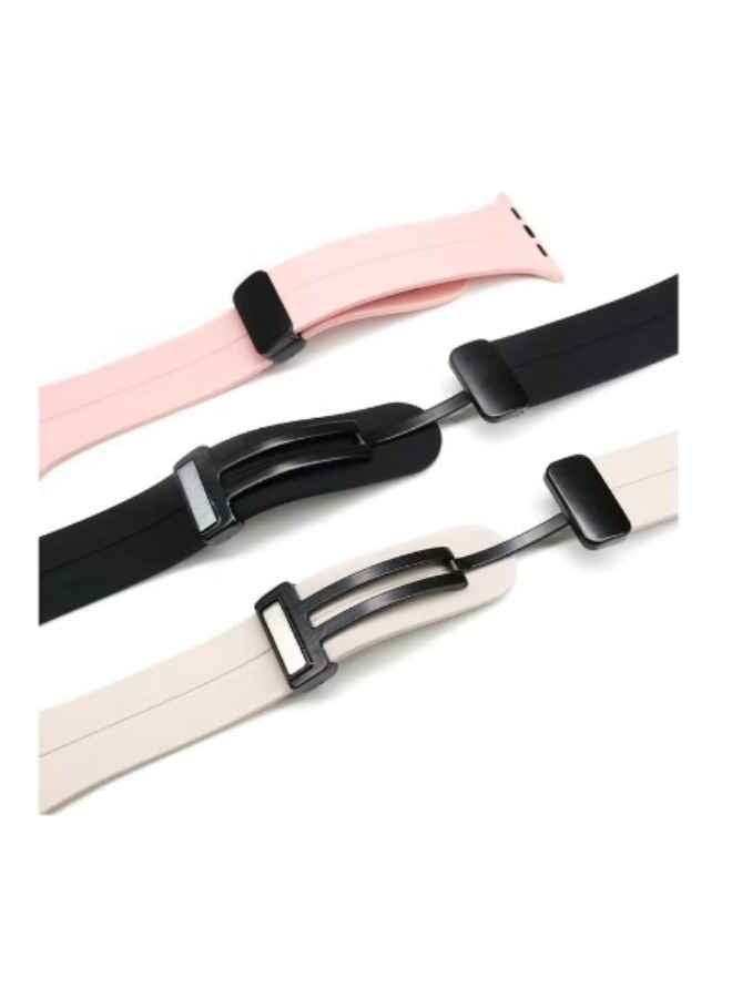 سوار من السيليكون لساعة أبل - لون رمادي - مقاوم للماء - مقاس 42/44/45/49 - Image 3