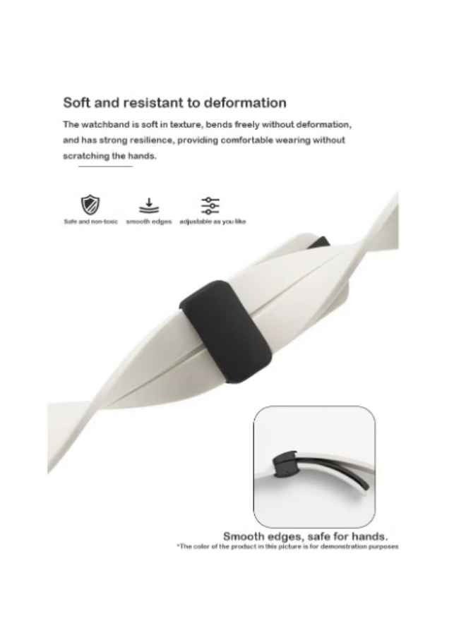 سوار من السيليكون لساعة أبل - لون رمادي - مقاوم للماء - مقاس 42/44/45/49 - Image 5