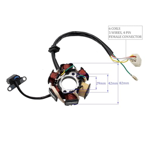 PRO BAT ATV Quad Go Kart Magneto Stator 6 Coils 5 Wires for 50cc 70cc 90cc 110cc 125cc ATV Dirt Bike Go Kart Mini-Choppers Motorcycle - Image 2
