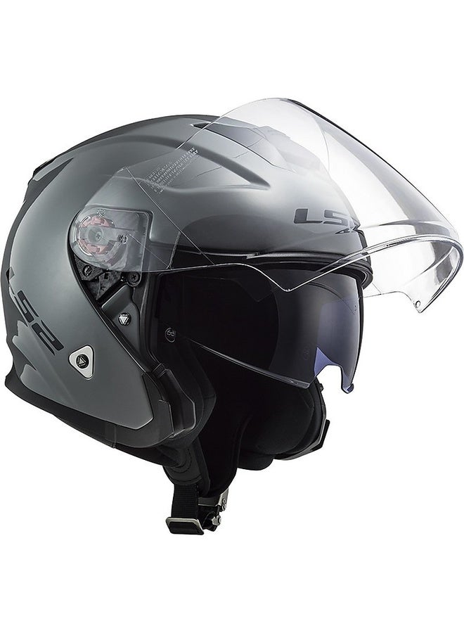 LS2 INFINITY II Open Face Touring Helmet Nardo Grey Size XL | Jet Helmet with Sun Visor - Image 2