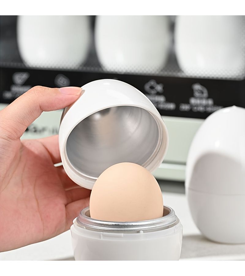 Single Egg Microwave Steamer For Hard Or Soft Boiled Eggs 5 Minute Quick Cooking Durable Pp Material Easy Use Kitchen Tool - Image 4