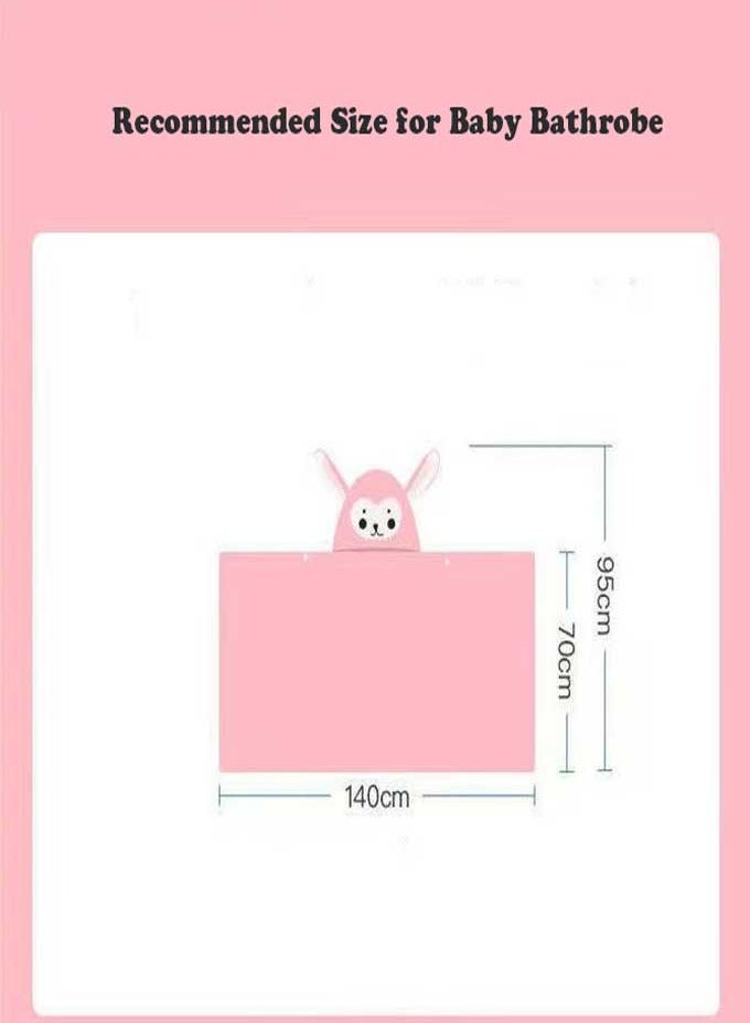 Children's Baby Hooded Cloak Bath Towel 140 × 70cm | Ultra fine Velvet Fiber Quick Drying Fabric, UAE High Temperature Sunscreen Cloak, Swimming and Upstream Parent Child Soft Bath Towel (1 piece set)  - Image 4