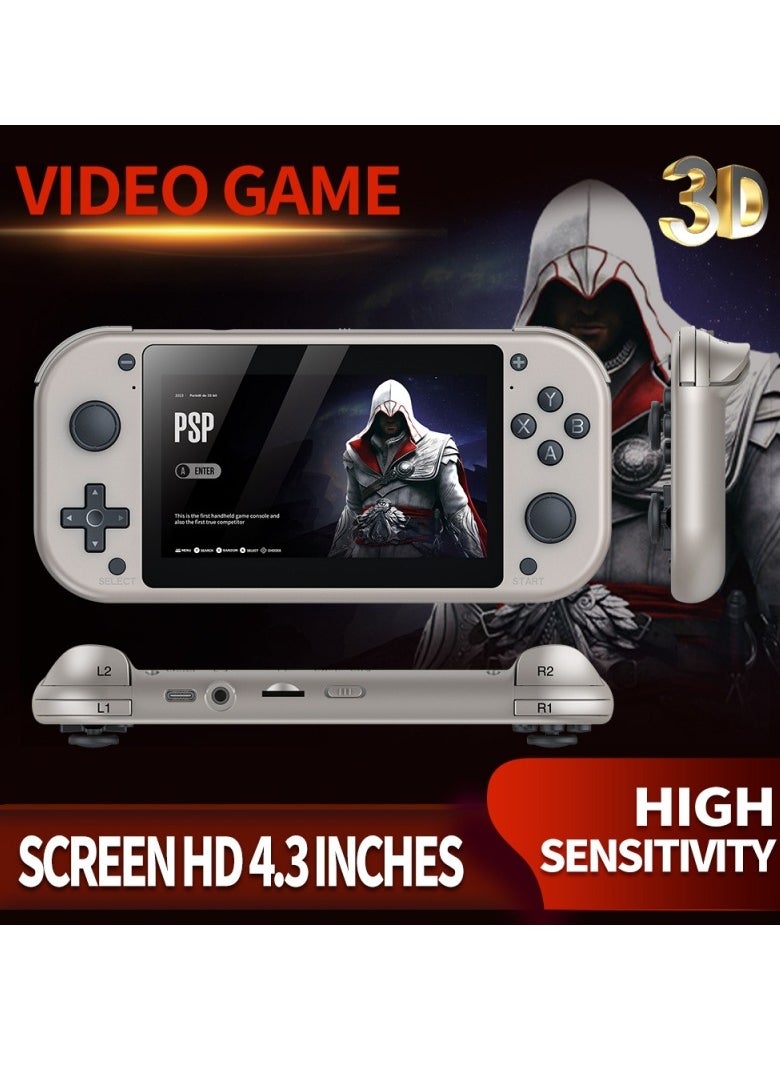 New M17 handheld TV game console box, 3D arcade 4K high-definition PSPPS1 256G memory, LCD display screen, 4.3 inches, including over 30 languages