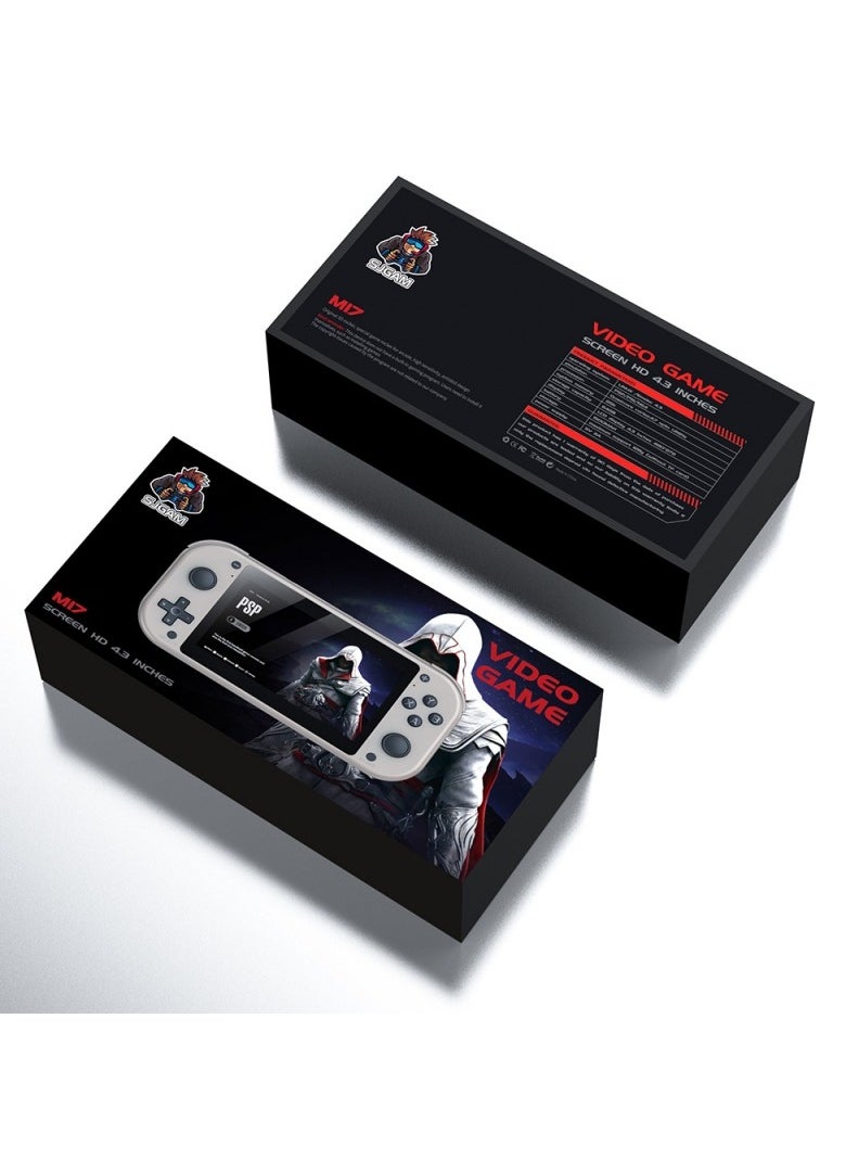 New M17 handheld TV game console box, 3D arcade 4K high-definition PSPPS1 256G memory, LCD display screen, 4.3 inches, including over 30 languages