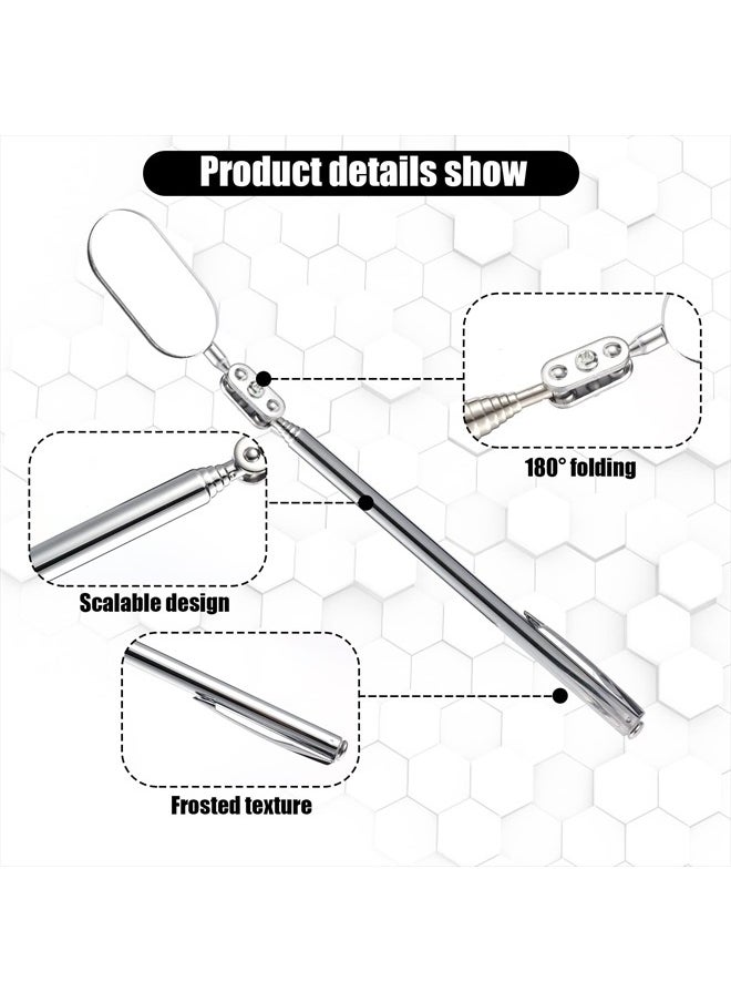 SAVITA Telescoping Inspection Mirror, Oval Telescopic Mechanics Mirror Tool with Extended Handle Machine Tool Inspection Mirrors for Checking Vehicle Condition (7.87~23.62 Inch Handle)  - Image 5