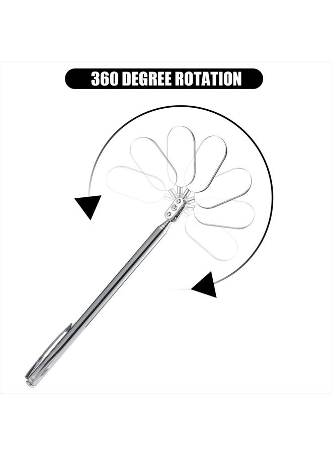 SAVITA Telescoping Inspection Mirror, Oval Telescopic Mechanics Mirror Tool with Extended Handle Machine Tool Inspection Mirrors for Checking Vehicle Condition (7.87~23.62 Inch Handle)  - Image 4