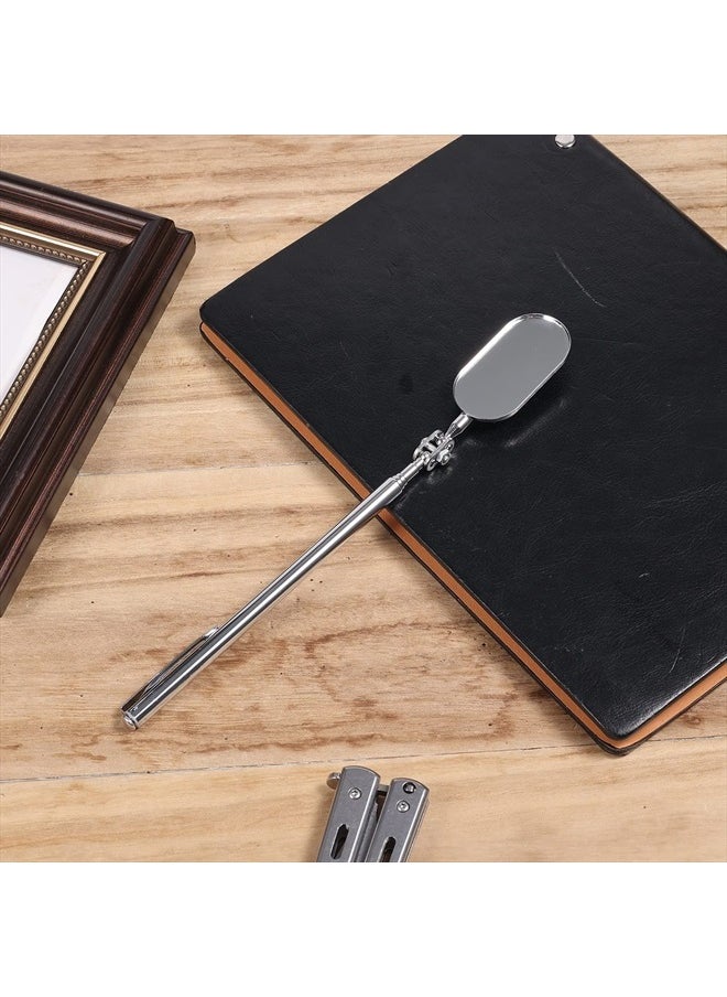 SAVITA Telescoping Inspection Mirror, Oval Telescopic Mechanics Mirror Tool with Extended Handle Machine Tool Inspection Mirrors for Checking Vehicle Condition (7.87~23.62 Inch Handle)  - Image 3