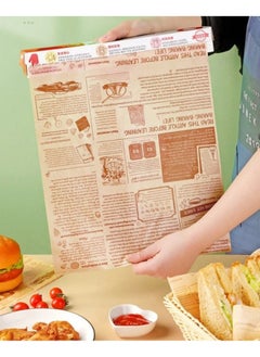 Baking Paper Food Grade Parchment Paper High Quality Baking Parchment Paper Roll Newspaper Style Parchment Paper for Food Wrapping and Baking (0.3 x 10m)
