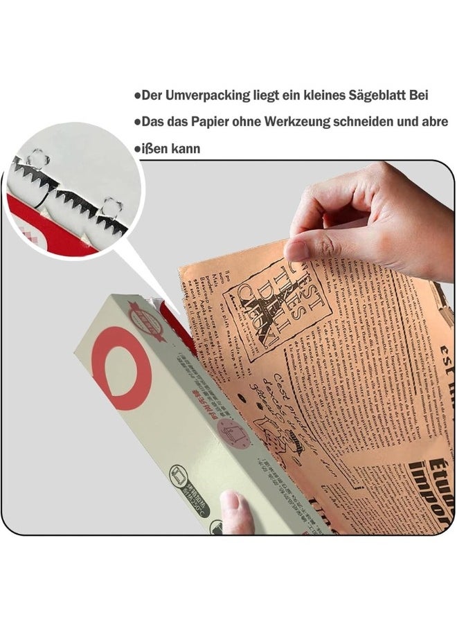 FALMER - Baking Paper Food Grade Parchment Paper High Quality Baking Parchment Paper Roll Newspaper Style Parchment Paper for Food Wrapping and Baking (0.3 x 10m) - Image 1