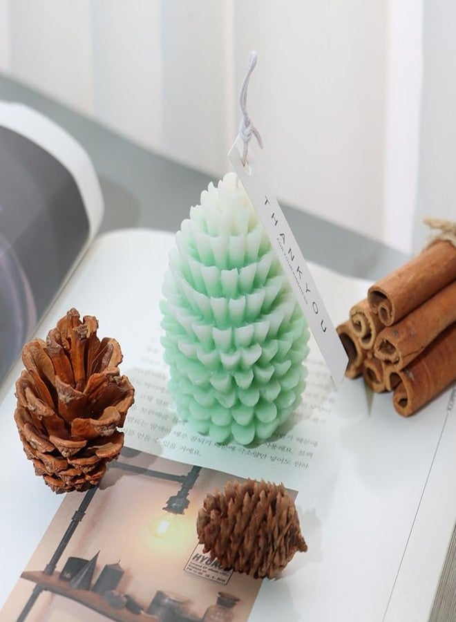 Furimuk 2 Pcs Christmas Pinecone Silicone Candle Molds Soap Mold 3D Xmas Theme Resin Concrete Mould DIY Supplies Winter Table Home Decor Ornament Mold - Image 4