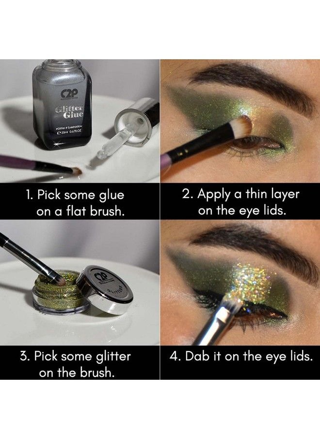 C2P PROFESSIONAL MAKEUP - Glitter Glue For Long Lasting Loose Eyeshadow Pigments & Glitter Hold; Quickdrying & Waterproof Twoway Gel; Adhesive For Eye Makeup - Image 1
