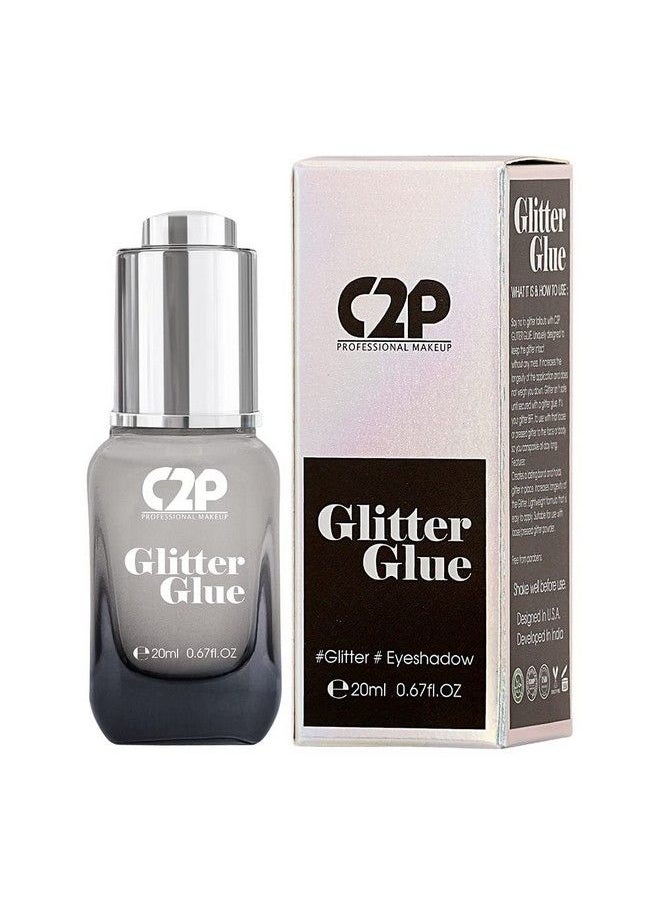 C2P PROFESSIONAL MAKEUP - Glitter Glue For Long Lasting Loose Eyeshadow Pigments & Glitter Hold; Quickdrying & Waterproof Twoway Gel; Adhesive For Eye Makeup - Image 1