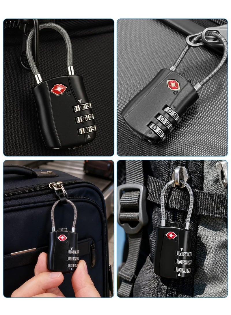 nookly TSA Approved Luggage Combination Locks (2 Pack) ,Combination Padlock with Alloy Body TSA Lock for Travel Bag, Suit Case, Lockers, Gym, Bike Locks or Other - Image 5