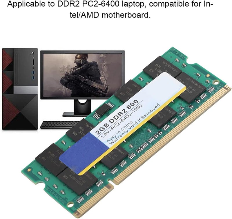 ذاكرة كمبيوتر محمول DDR2 2G 800Mhz 200Pin، عالية الأداء، متوافقة تمامًا مع لوحة أم Intel - Image 3