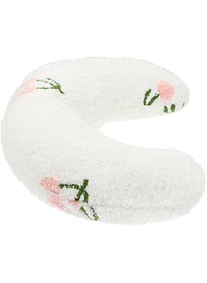 U Shaped Pet Pillow Breathable Neck Support Cushion for Deep Sleep All Season Comfort in White - Image 1