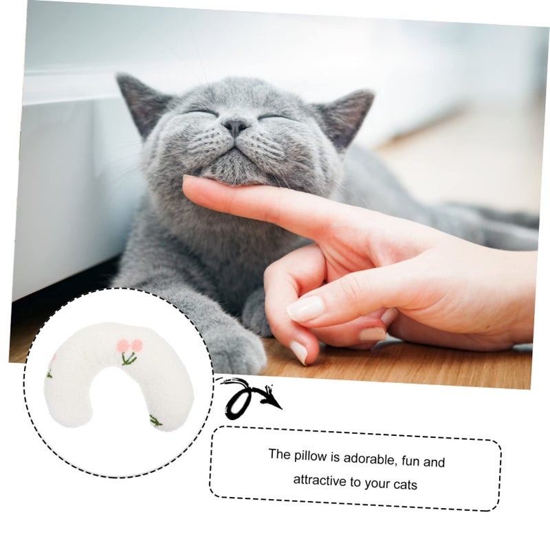 U Shaped Pet Pillow Breathable Neck Support Cushion for Deep Sleep All Season Comfort in White - Image 5