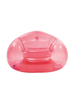INTEX Beanless Bag Inflatable Lounge Chair - Transparent Pink 1.37m x 1.27m x 74cm  - Image 1