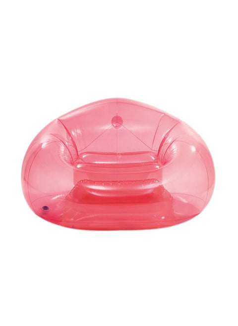 Beanless Bag Inflatable Lounge Chair - Transparent Pink 1.37m x 1.27m x 74cm