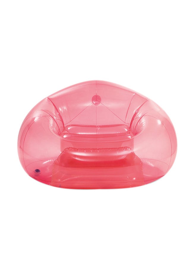 INTEX Beanless Bag Inflatable Lounge Chair - Transparent Pink 1.37m x 1.27m x 74cm  - Image 1