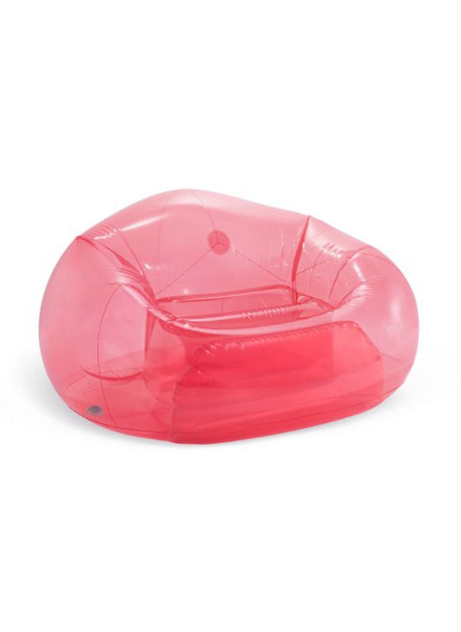 INTEX Beanless Bag Inflatable Lounge Chair - Transparent Pink 1.37m x 1.27m x 74cm  - Image 4