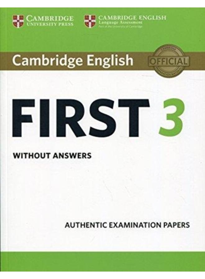 Cambridge English First 3 Student's Book without Answers 