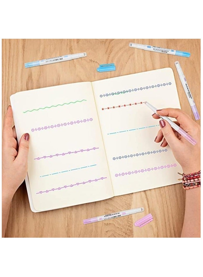 LIMOS Colorful Curve Highlighter Pen Set Dual Tip Markers for Creative Journaling & Art (8PCS) - Image 4