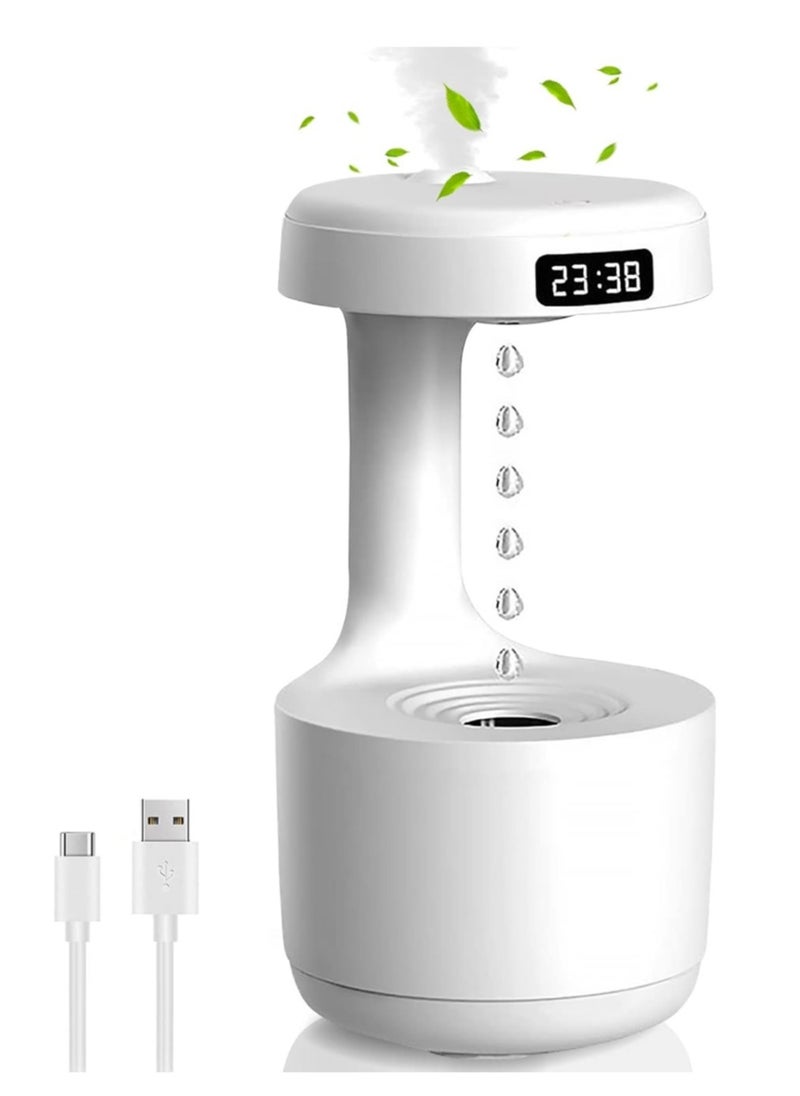 Generic Mini Humidifier for Bedroom, USB Port with Anti-Gravity Lighting Effects, Auto Shut Off, Energy Saving Quiet, for Kids Room, Bedroom, Office, White  - Image 1