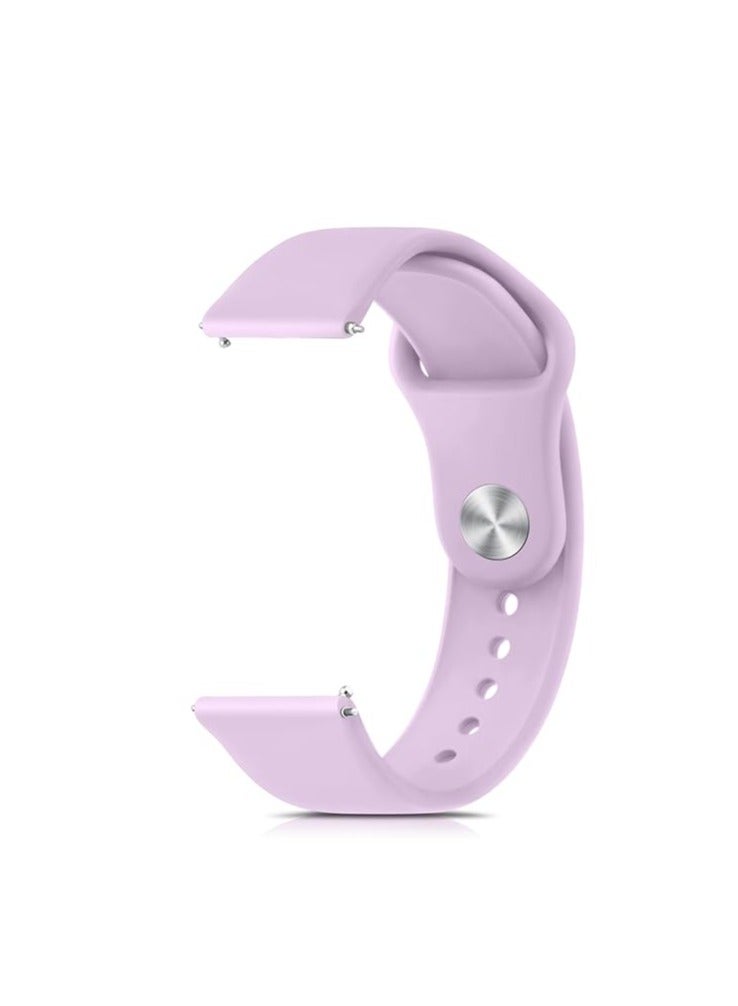 ووتش سوار من السيلكون لساعة هواوي GT5 برو 46 ملم/ GT5 46 ملم/ GT4 46 ملم/ GT4 برو 46 ملم/ GT3 46 ملم/ GT3 برو 46 ملم/ GT2 46 ملم/ GT2 برو 46 ملم، سوار مضاد للكسر 22 ملم- لافندر - Image 1