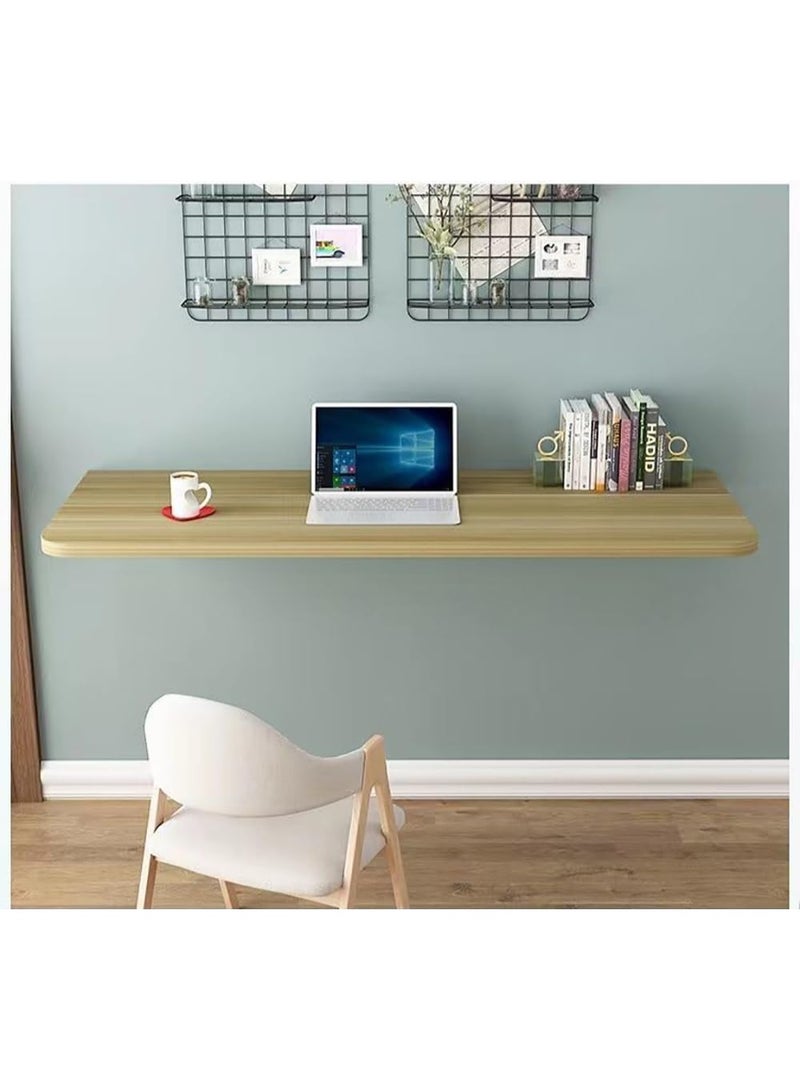 VITION حامل حائط للكمبيوتر طاولة قابلة للطي مثبتة على الحائط، رف معدني قابل للطي طاولة مقعد حوامل (تان، 50 × 80 سم) - Image 5