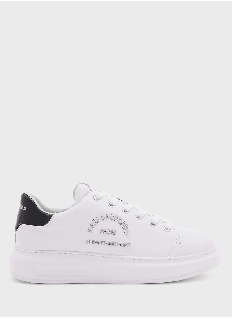 كارل لاغرفيلد Kapri Logo Print Lace Up Low Top Sneakers