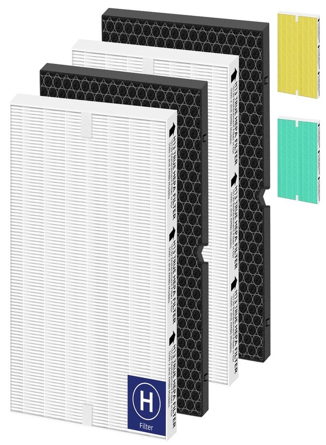Pulluty 116130 HEPA Replacement Filter H for Winix 5500-2 Am80 Plasmawave Air Purifier,H13 True HEPA High-Efficiency Activated Carbon Filter,2 Combo Set - Image 1