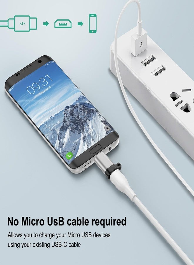 محول USB-C إلى Micro USB، عبوة من 4 قطع، موصل تحويل من النوع C أنثى إلى Micro USB ذكر، يدعم الشحن ومزامنة البيانات، متوافق مع هواتف Samsung Galaxy S7/S7 Edge/S6/S6 Edge/J3/J7/Note 6/5/LG G4/Nexus 4/5/6 - Image 4