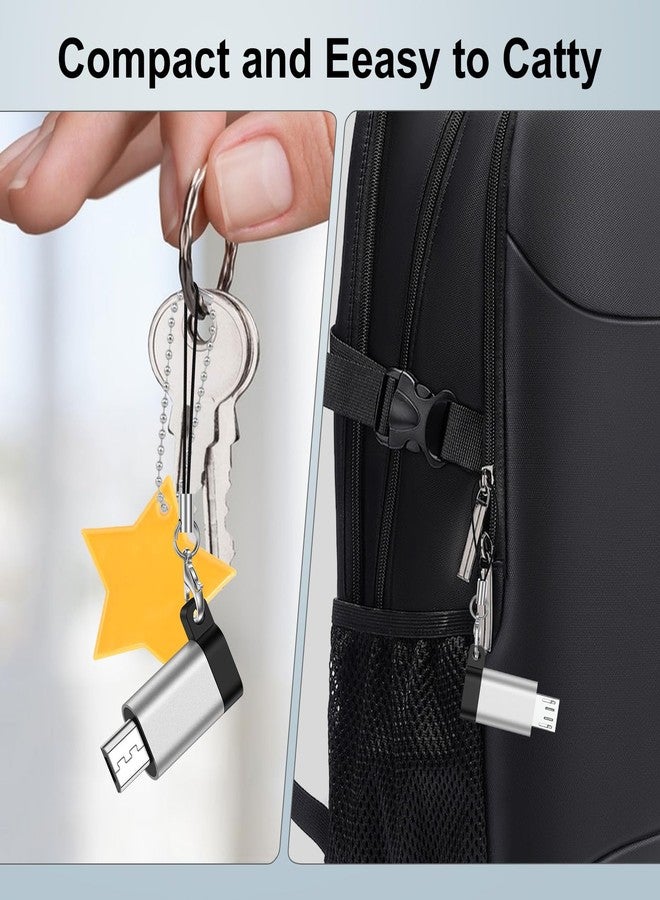 محول USB-C إلى Micro USB، عبوة من 4 قطع، موصل تحويل من النوع C أنثى إلى Micro USB ذكر، يدعم الشحن ومزامنة البيانات، متوافق مع هواتف Samsung Galaxy S7/S7 Edge/S6/S6 Edge/J3/J7/Note 6/5/LG G4/Nexus 4/5/6 - Image 5