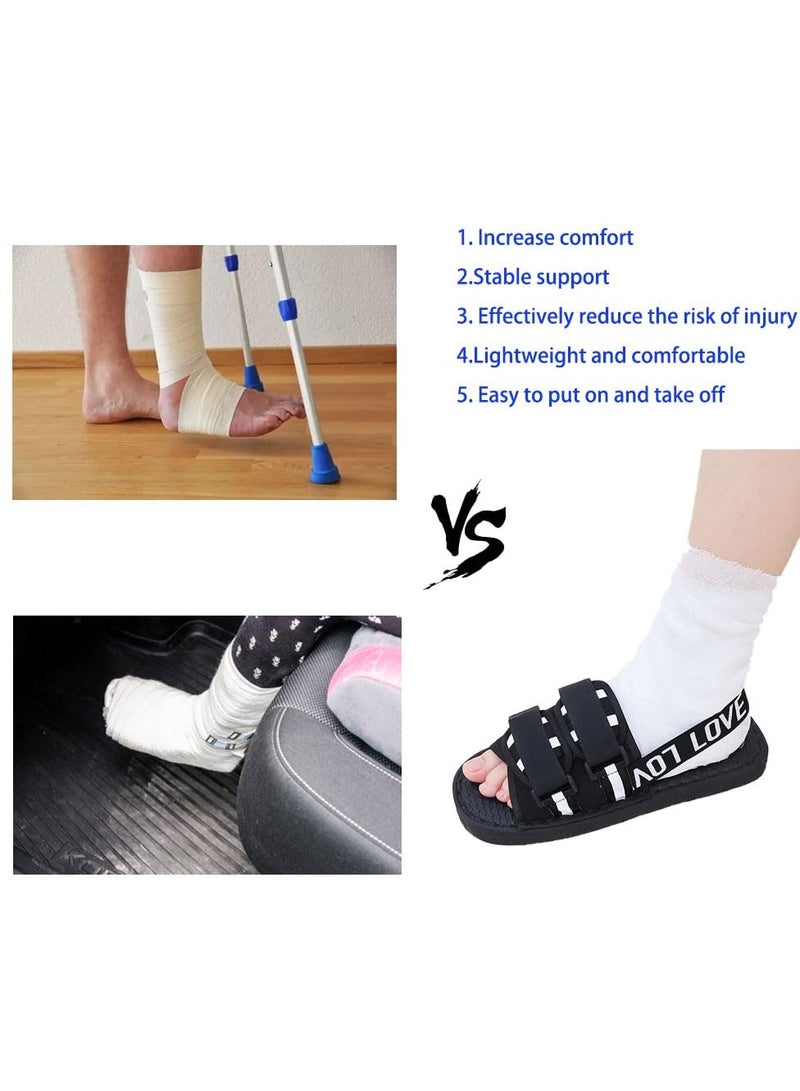 SOLARAE Post Op Shoe for Broken Foot, Adjustable Medical Walking Boots,Fracture Shoes, for Foot Injuries, Postoperative, Orthopedic Rehabilitation Cast Shoes for Fractures and Sprains-Left or Right, M Size - Image 5