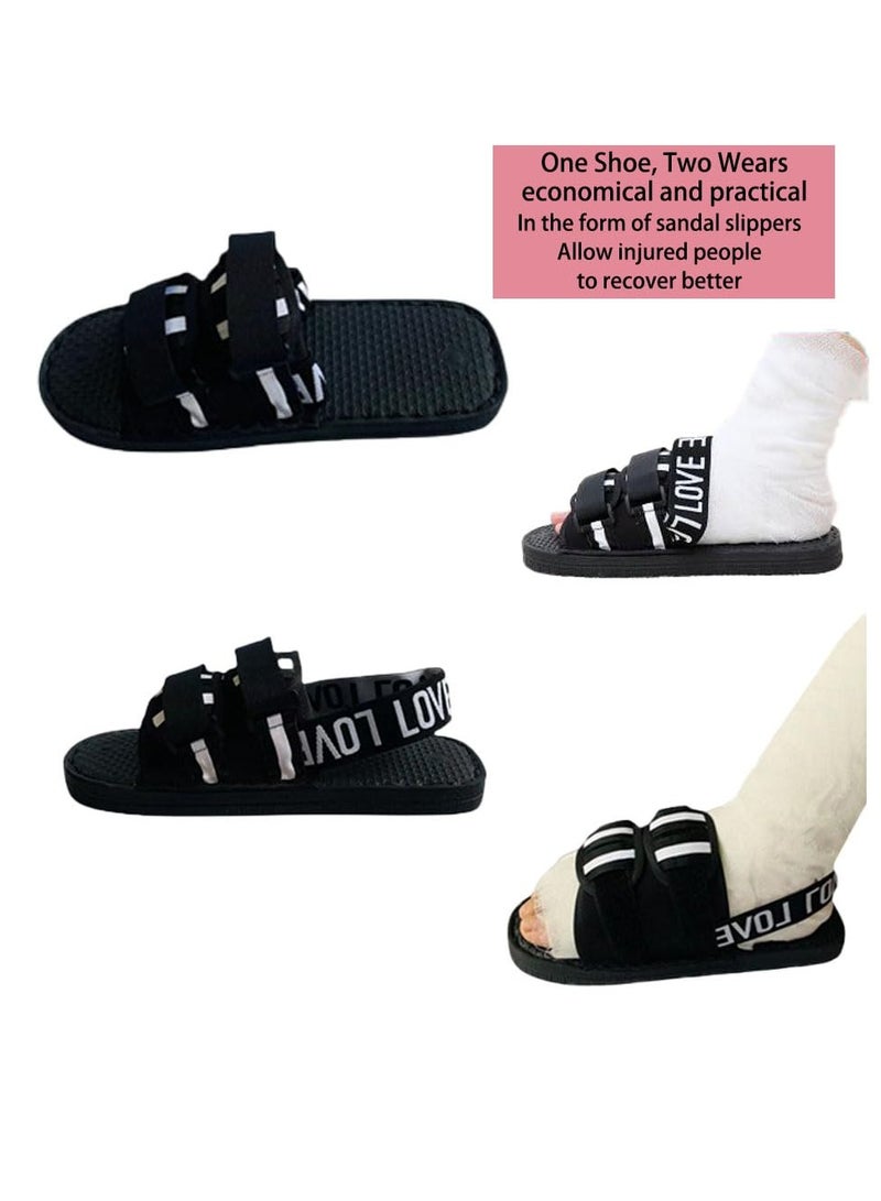 SOLARAE Post Op Shoe for Broken Foot, Adjustable Medical Walking Boots,Fracture Shoes, for Foot Injuries, Postoperative, Orthopedic Rehabilitation Cast Shoes for Fractures and Sprains-Left or Right, M Size - Image 2