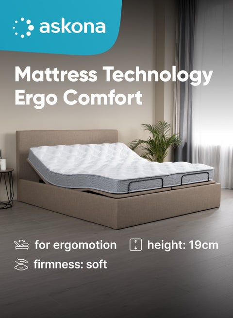 Mattress Technology Ergo Comfort Soft mattress with Pocket spring and Memory Foam / Orto Foam / Felt  200x180x19 cm (LxWxH).
