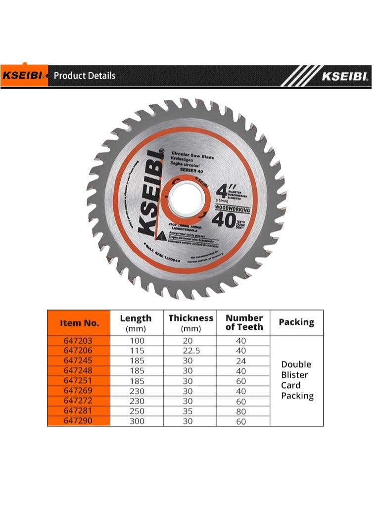 KSEIBI Circular Saw Blades for Wood - Precision Cutting, Durable Steel, Compatible with Most Saws - Image 5