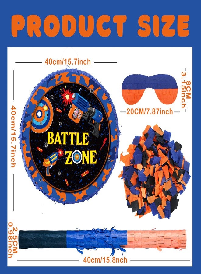 Ferraycle Dart Piñata Large Dart Theme Piñata Set Birthday Party Supplies Bundle with Stick Blindfold for Party Game Favors 13 x 13 Inch - Image 3