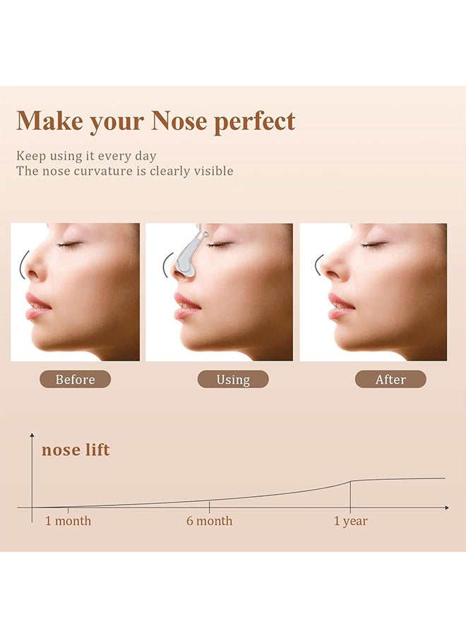 HY Nose Shaper-Safe Nose Lifter Soft Silicone Nose Up Lifting Clip Pain-Free Rhinoplasty Straightener Nose Slimmer Device4 Pieces Silicone Nose Bridge Lifting Clips for Women Men (Purple, Transparent)  - Image 4