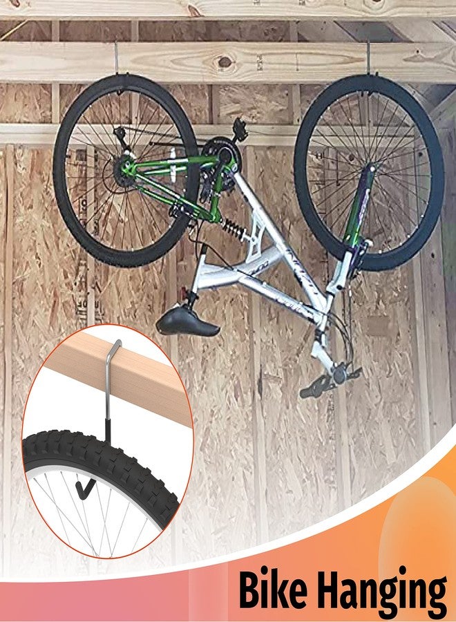 HUHOLE Rafter Hanger, 4PC, Rafter Hook, Bike Hangers for Garage, Large S Hooks for Hanging Plants, Ladders, Bikes, Ropes and More Bulk Items - Image 5
