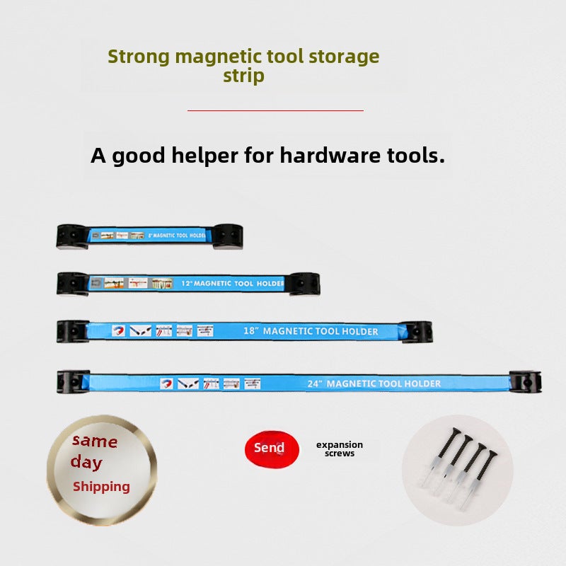 Magnetic Tool Bar: Powerful Magnet, Durable Material, Compact Space-Saving Design - Versatile Magnetic Bar for Home Kitchen, Workshop and Professional Workspace Organization - Image 2