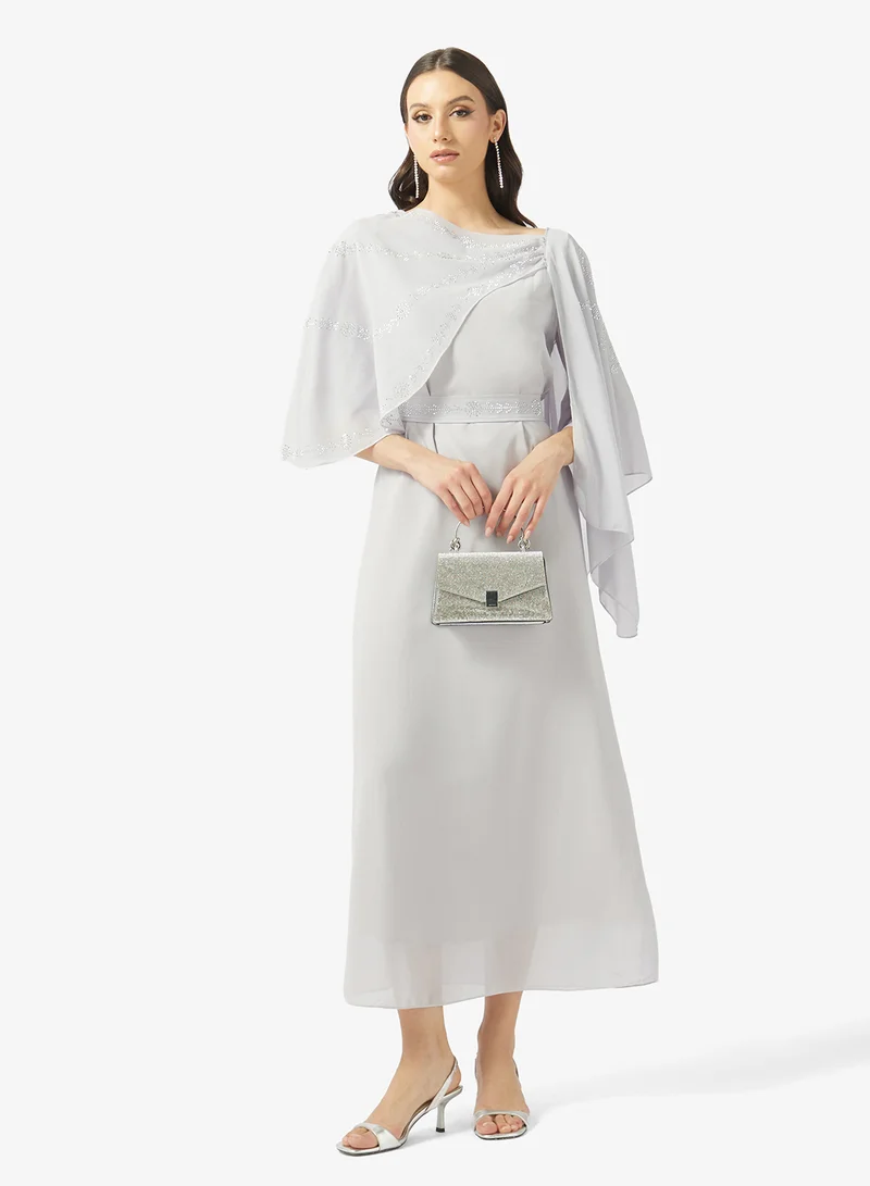 Khizana  Embroidered Cape Dress for Women | Best Price UAE