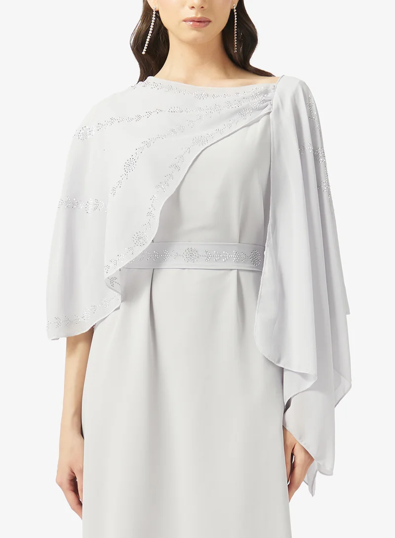 Khizana  Embroidered Cape Dress for Women | Best Price UAE